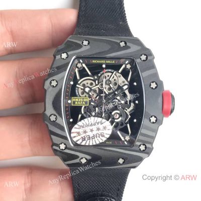 AAA Richard Mille Rafael Nadal Carbon Case Black Nylon watch RM35-01